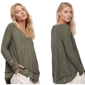 Free People Laguna Thermal Henley Long Sleeve